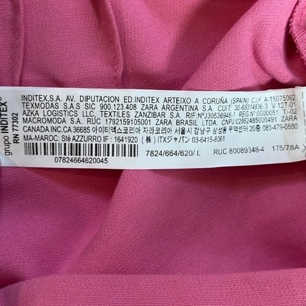 Zara Bootcut Pink Pants Mid-rise Stretch Chinos Mini Flare Pink - Large